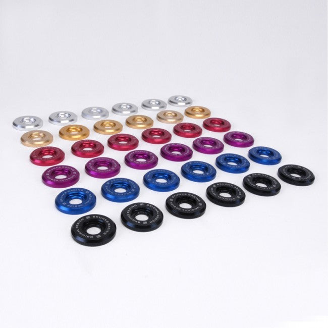 6 Pcs. Large Fender Black Anodized Washer Kit <br> Honda Universal
