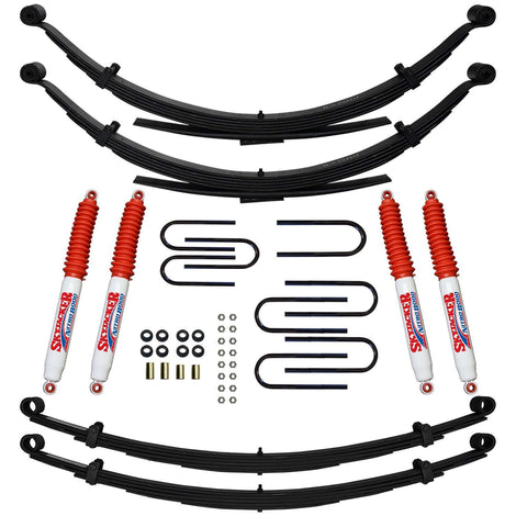 4 in. Lift System w/ Nitro Shocks <br> 75-78 GMC K/V 15 1500 Suburban, 73-86 Chevy K10 Suburban