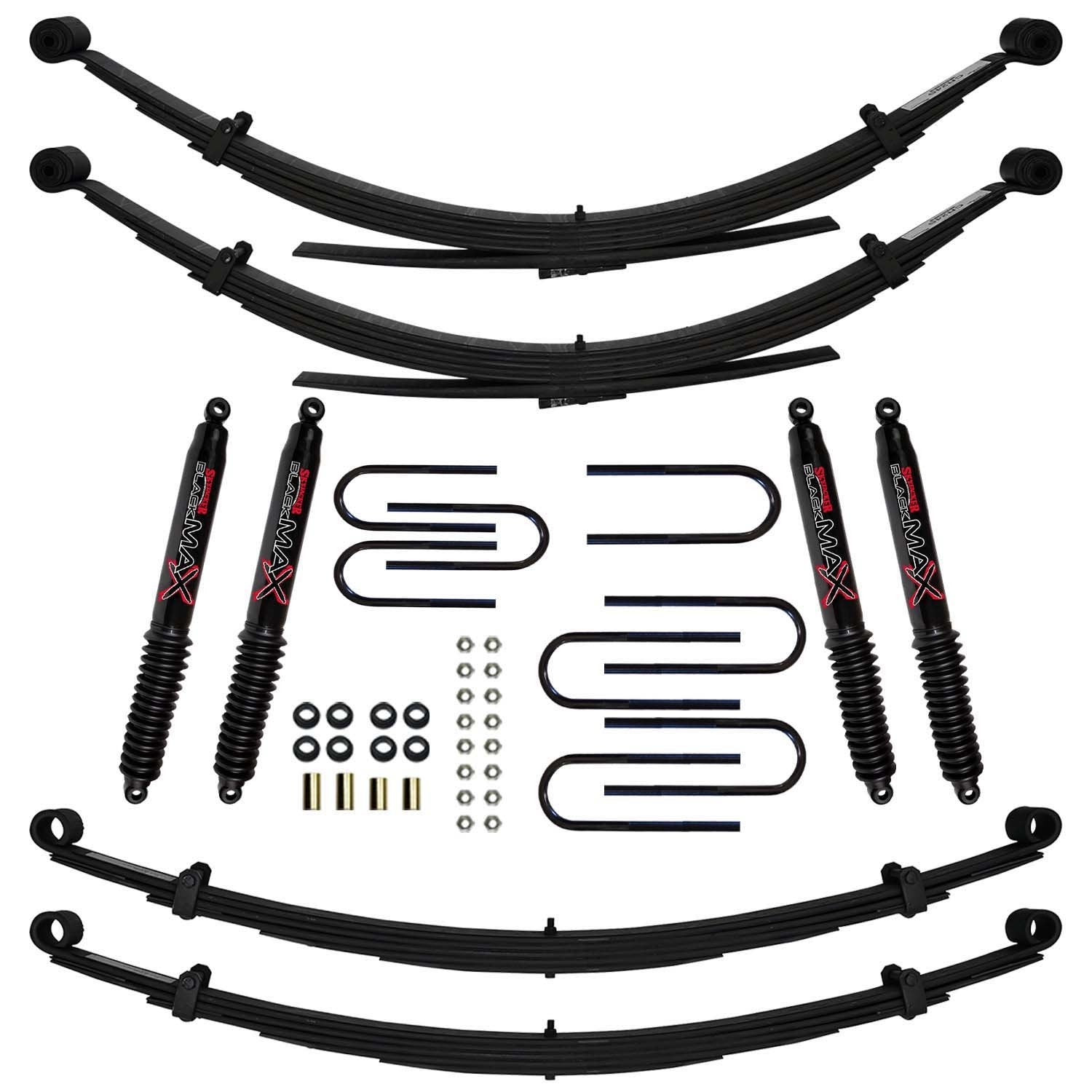4 in. Lift System w/ Black MAX Shocks <br> 73-86 Chevy K/V 20 25 2500 Suburban Pickup