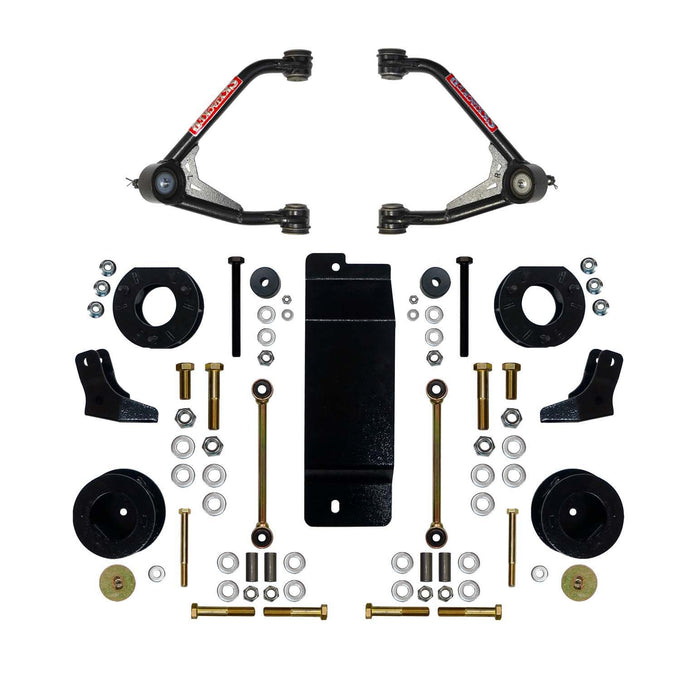 3.5-4 Inch Upper Control Arm Lift Kit w/ Rr Shock Brackets <br> 15-16 Chevrolet Suburban Tahoe, GMC Yukon XL