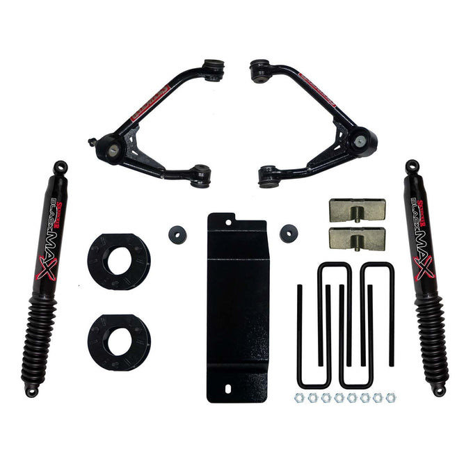 3.5-4 Inch Upper Control Arm Lift Kit w/ Rr Shocks <br> 07-13 Chevy Silverado, GMC Sierra 1500