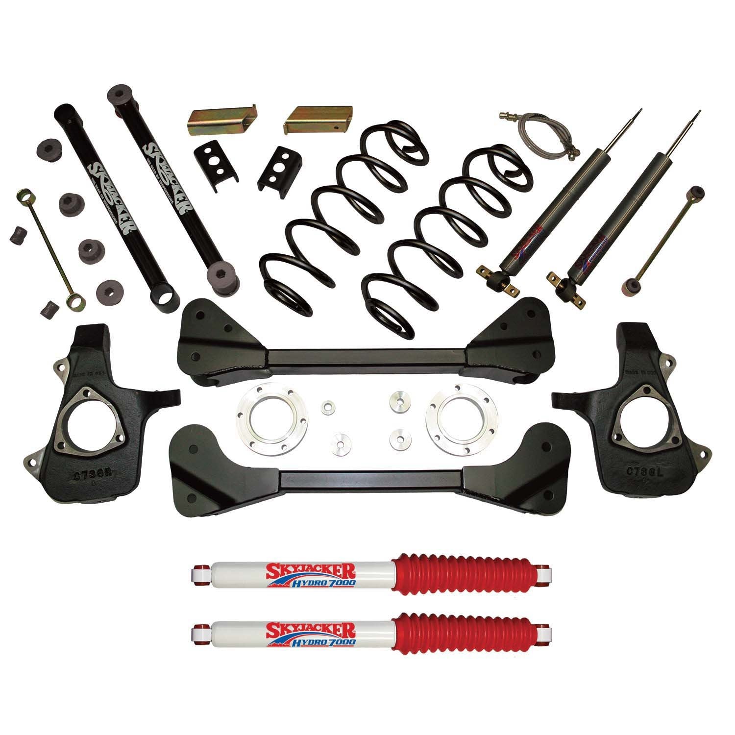 3.5-4 in. Component Box w/ Rr Coils <br> 07-13 Chevrolet Avalanche Suburban, GMC Yukon XL 1500