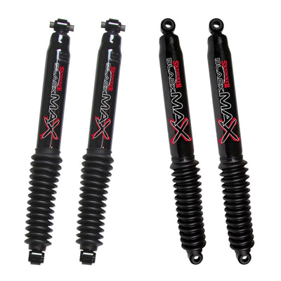 Black MAX Twin Tube Hydraulic Shocks w/Black Boots <br> 20-21 Jeep Gladiator