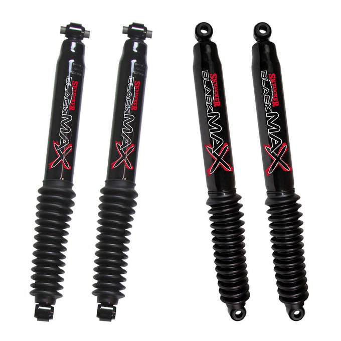 Black MAX Twin Tube Hydraulic Shocks w/Black Boots <br> 20-21 Jeep Gladiator