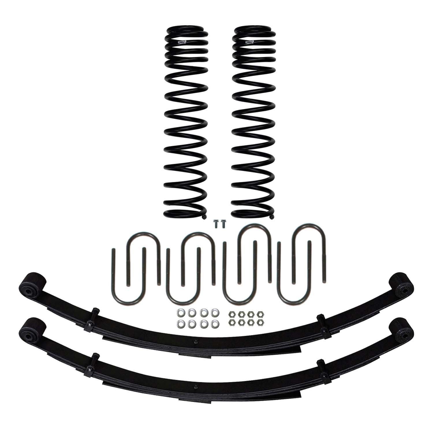3 in. Component Box w/ Fr Coil Springs Rr U-bolts <br> 84-01 Jeep Cherokee