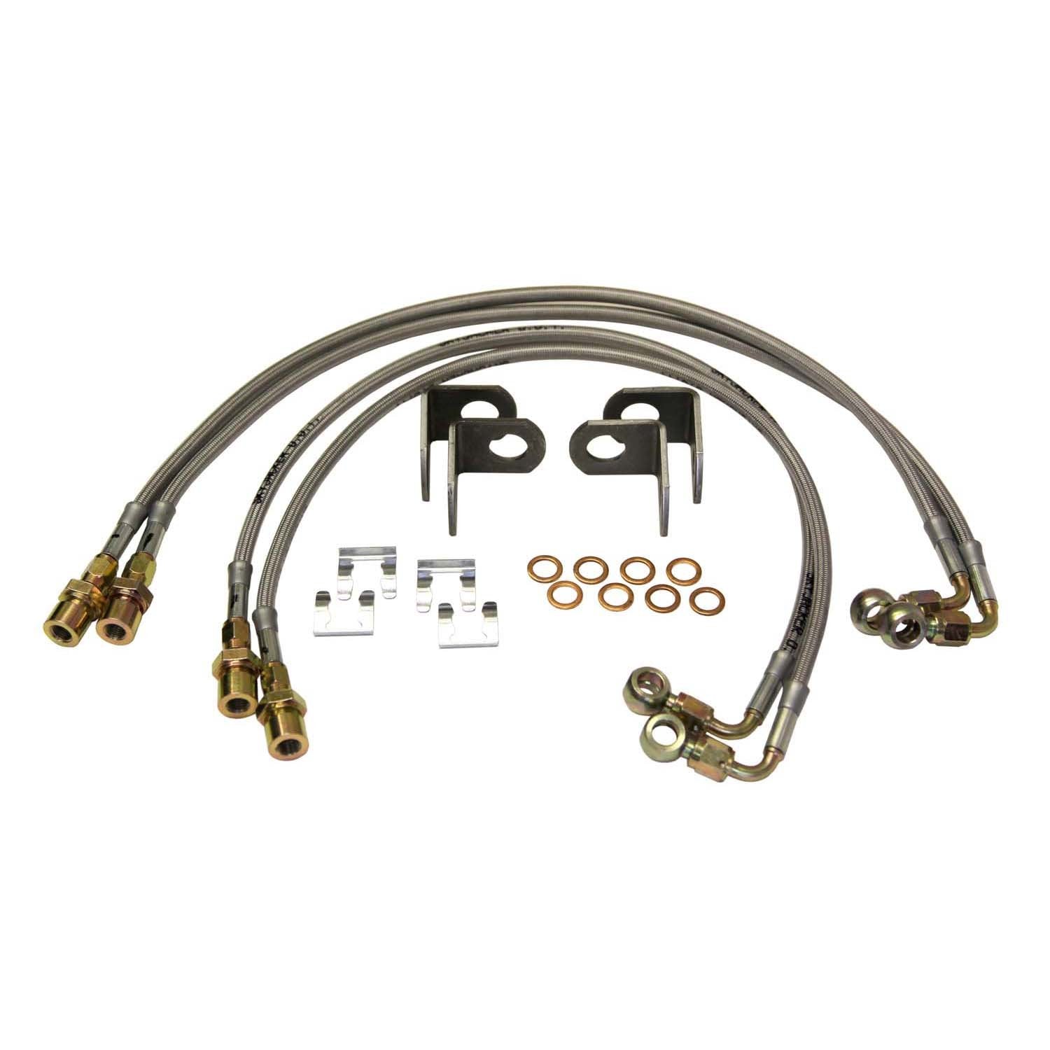 Stainless Steel Brake Line Set <br> 07-17 Jeep Wrangler, 2018 Wrangle JK