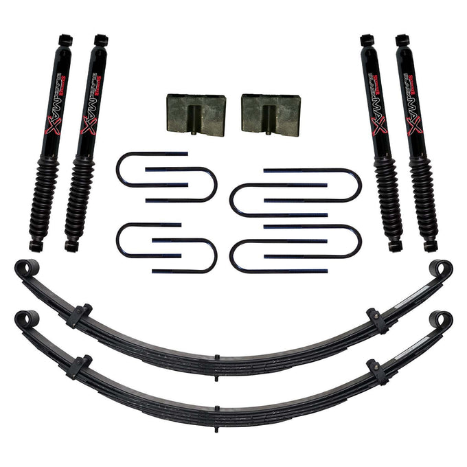 3.5-4 in. Lift Kit w/ Black MAX Shocks <br> 74-83 Jeep Cherokee Wagoneer, 74-88 J10 J20