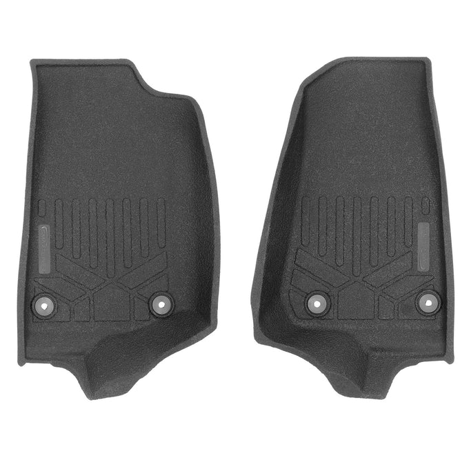 Fit Rubber Floor Mats 1st Row Set <br> 18-23 Jeep Wrangler Unlimited