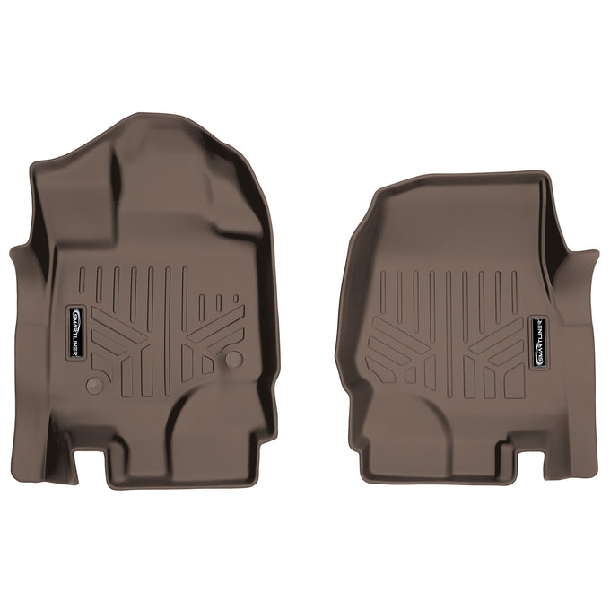 Floor Mats 1st Row Liner Set Tan <br> 15-22 Ford F-150 SuperCab and SuperCrew