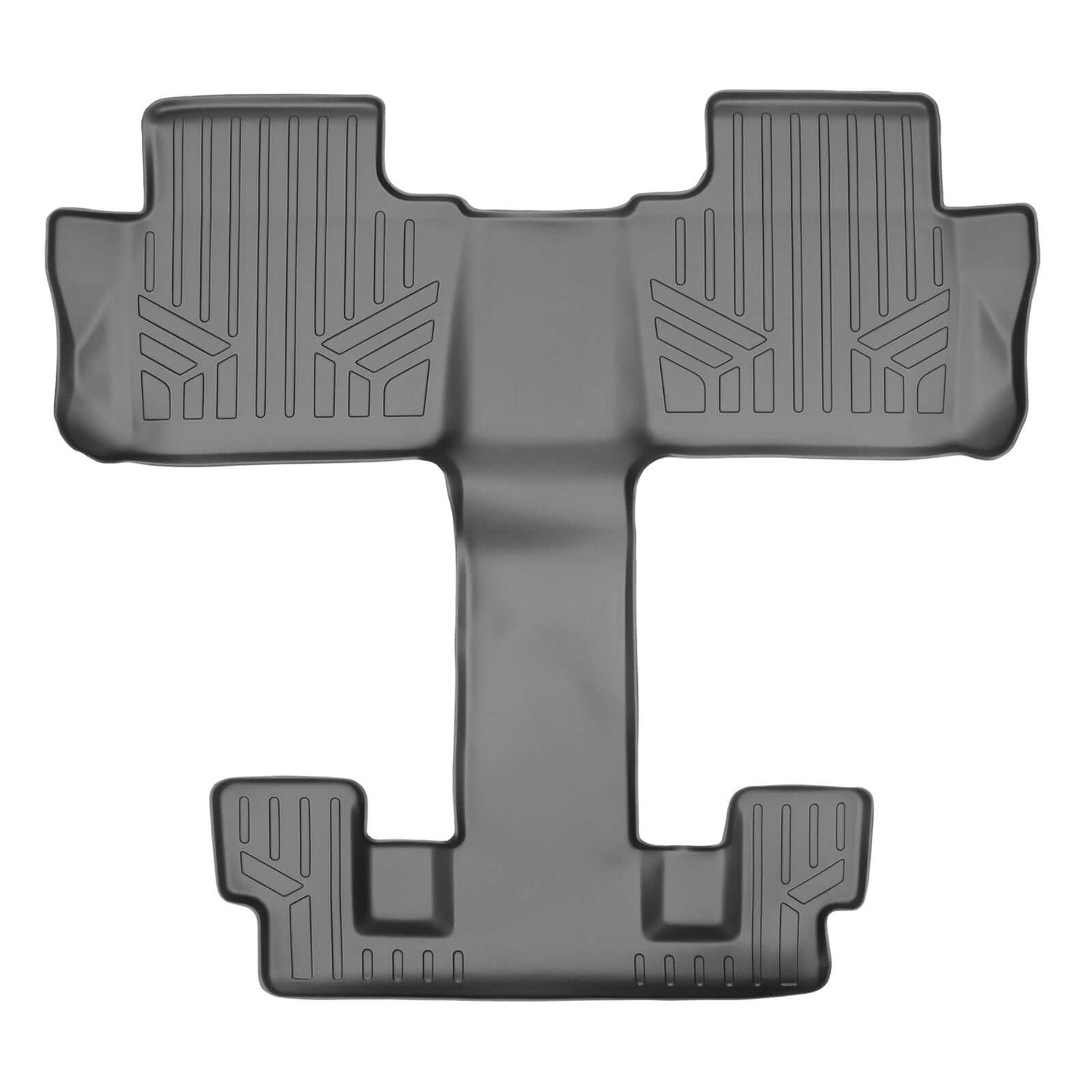 Floor Mats 2nd and 3rd Row Liner Grey <br> 20 Cadillac XT6 with Bucket Seats