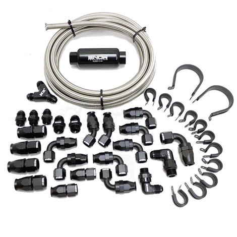 10an Braided Stainless Fuel Line Kit <br> Universal Fit