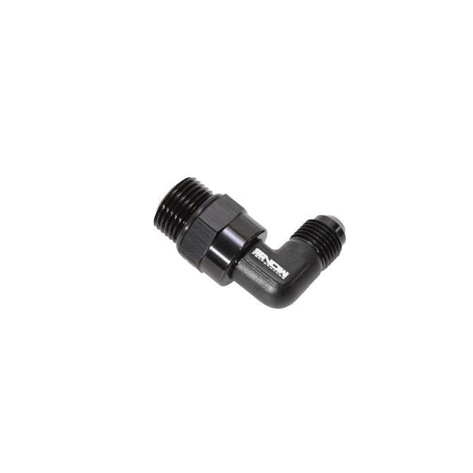 90 Degree Swivel Fitting -8 ORB to -6 AN <br> Universal Fit