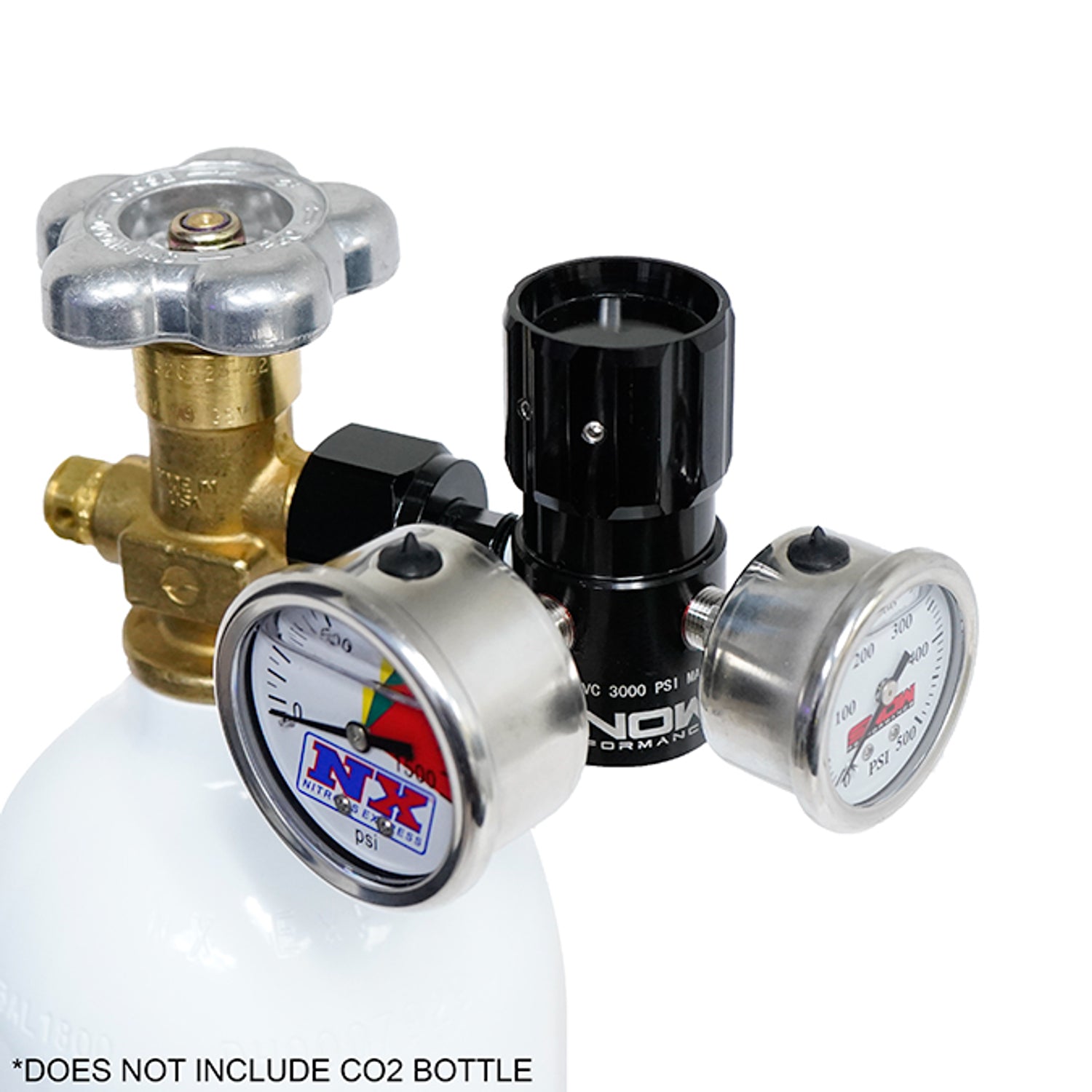 Billet Adjustable 0-475PSI CO2 Regulator w/Gauges <br> Universal Fit
