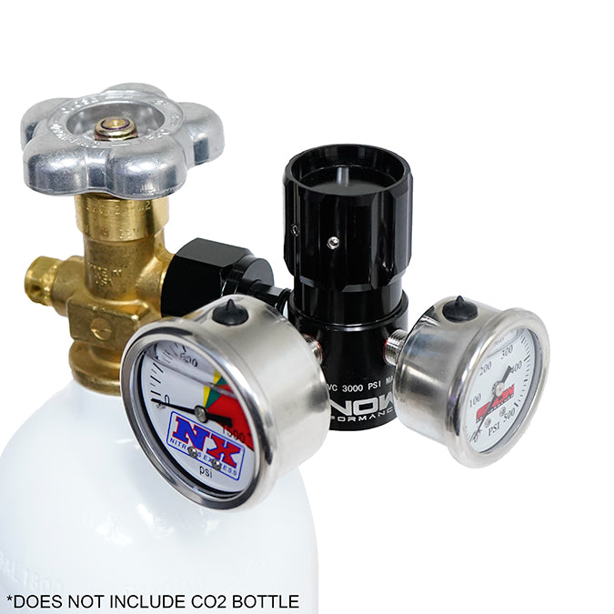 Billet Adjustable 0-475PSI CO2 Regulator w/Gauges <br> Universal Fit