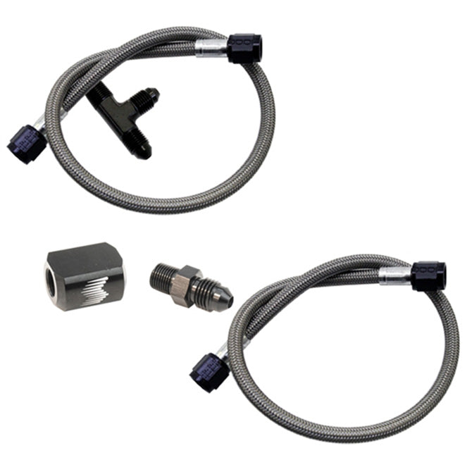 Water-Methanol Dual Nozzle Upgrade Braided Line <br> For 4AN Stainless Steel Braided Systems