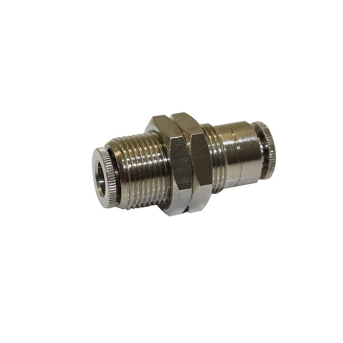 Bulkhead Fitting <br> 1/4in Push EPDM to 1/4in Push EPDM