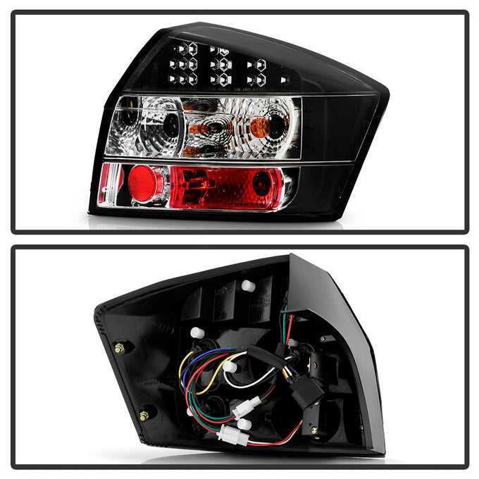 Black LED Tail Lights <br>02-05 Audi A4 A4 Quattro