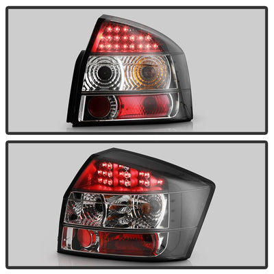 Black LED Tail Lights <br>02-05 Audi A4 A4 Quattro