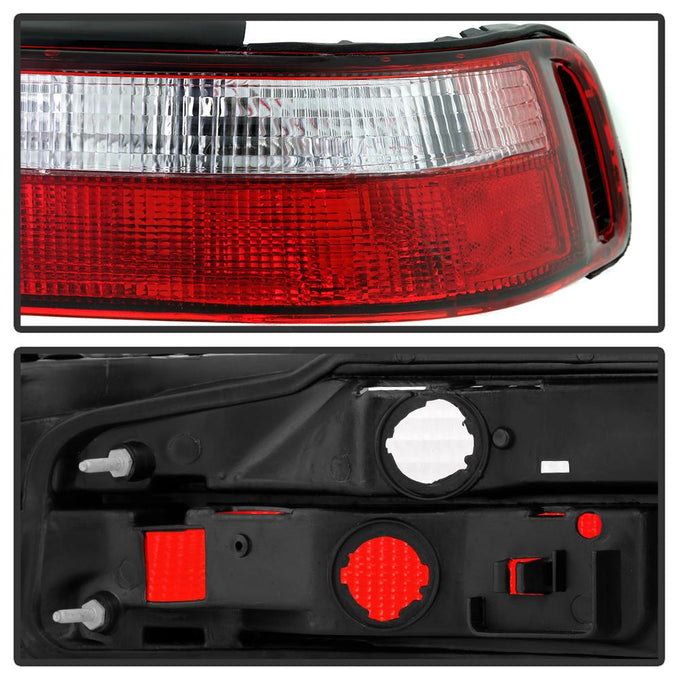Red Clear Euro Style Tail Lights <br>90-93 Acura Integra