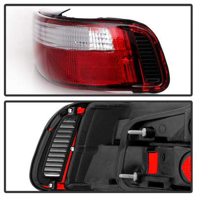 Red Clear Euro Style Tail Lights <br>90-93 Acura Integra