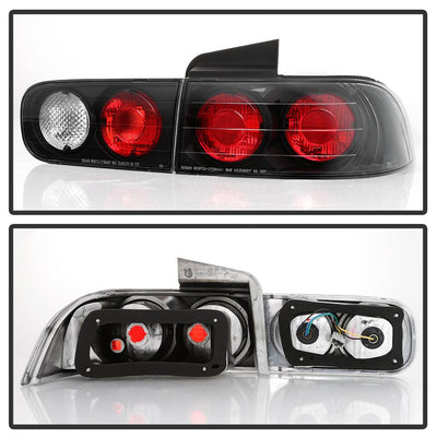 Black Euro Style Tail Lights <br>94-01 Acura Integra