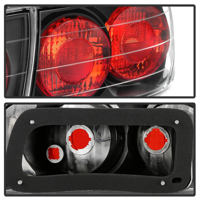 Black Euro Style Tail Lights <br>94-01 Acura Integra