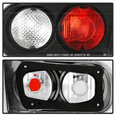 Black Euro Style Tail Lights <br>94-01 Acura Integra