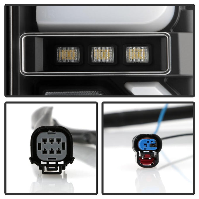 Black LED Tail Lights <br>19-20 GMC Sierra 1500