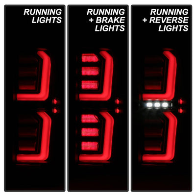 Black LED Tail Lights <br>19-20 GMC Sierra 1500