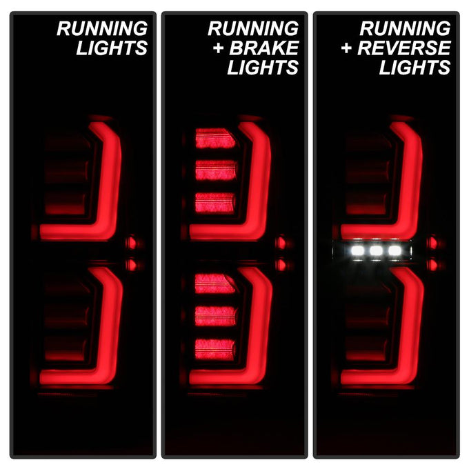 Black LED Tail Lights <br>19-20 GMC Sierra 1500