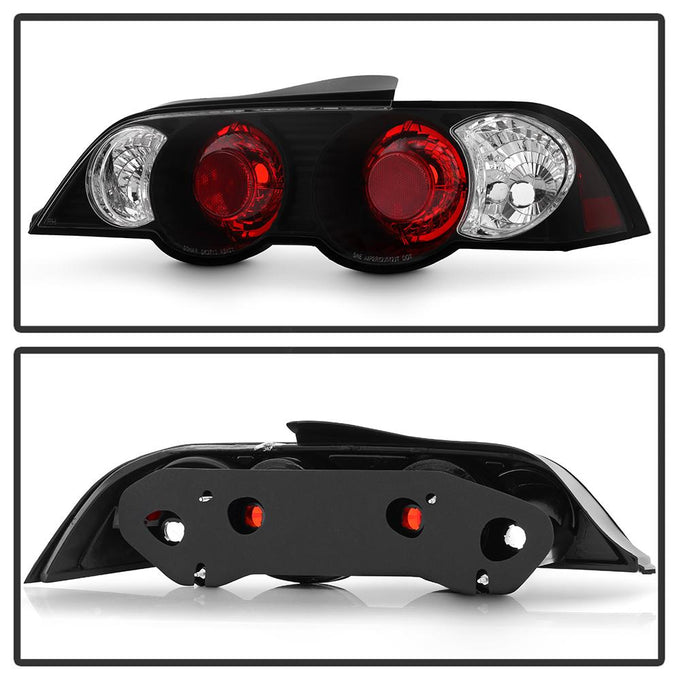 Black Euro Style Tail Lights <br>02-04 Acura RSX