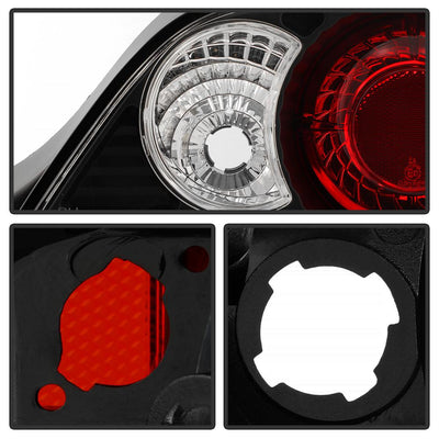 Black Euro Style Tail Lights <br>02-04 Acura RSX