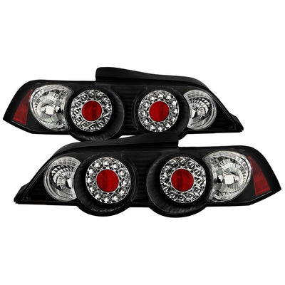 Black LED Tail Lights <br>02-04 Acura RSX