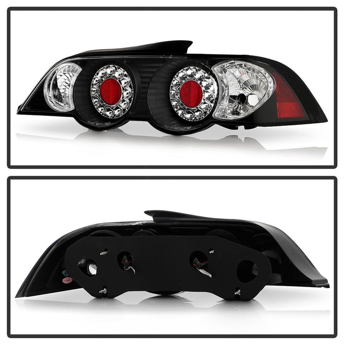 Black LED Tail Lights <br>02-04 Acura RSX