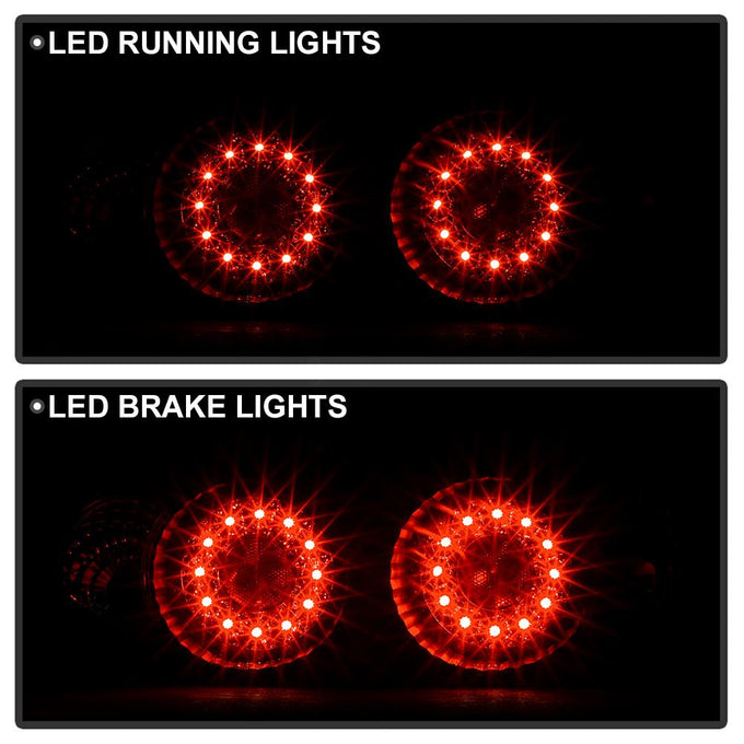 Black LED Tail Lights <br>02-04 Acura RSX