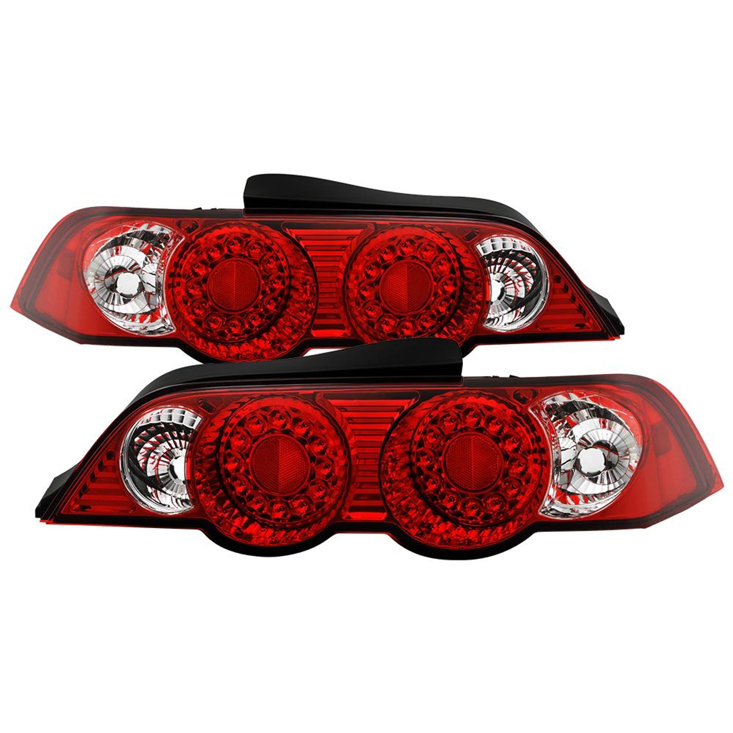 Red Clear LED Tail Lights <br>02-04 Acura RSX