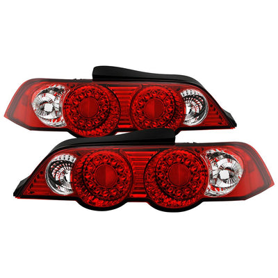 Red Clear LED Tail Lights <br>02-04 Acura RSX
