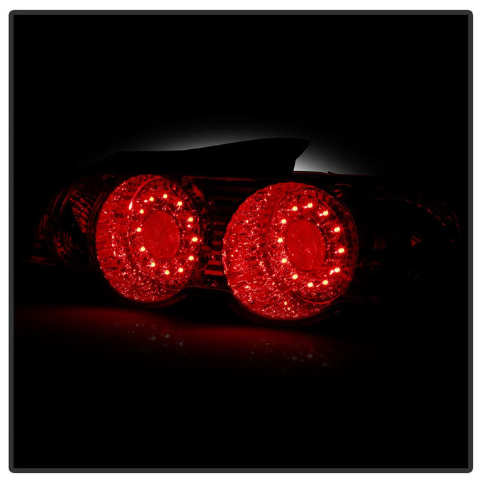 Red Clear LED Tail Lights <br>02-04 Acura RSX