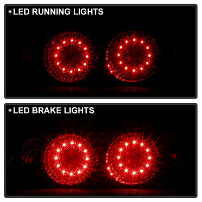 Red Clear LED Tail Lights <br>02-04 Acura RSX