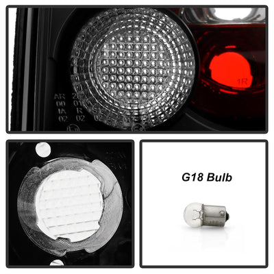 Black Euro Style Tail Lights <br>00-06 Audi TT TT Quattro