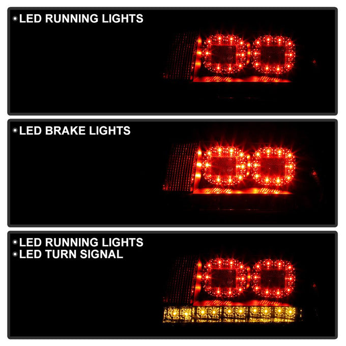 Black LED Tail Lights <br>00-06 Audi TT TT Quattro