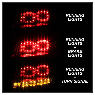 Black LED Tail Lights <br>00-06 Audi TT TT Quattro