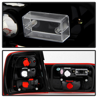 Red Clear Euro Style Tail Lights <br>88-93 BMW 5-Series