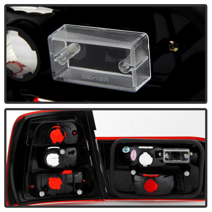 Red Clear Euro Style Tail Lights <br>88-93 BMW 5-Series