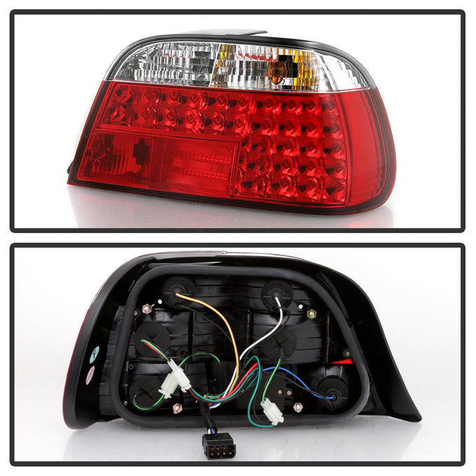 Red Clear LED Tail Lights <br>95,97-01 BMW 740i 95-01 BMW 740iL 750iL