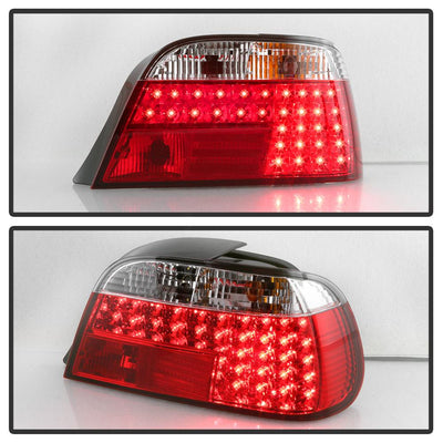 Red Clear LED Tail Lights <br>95,97-01 BMW 740i 95-01 BMW 740iL 750iL