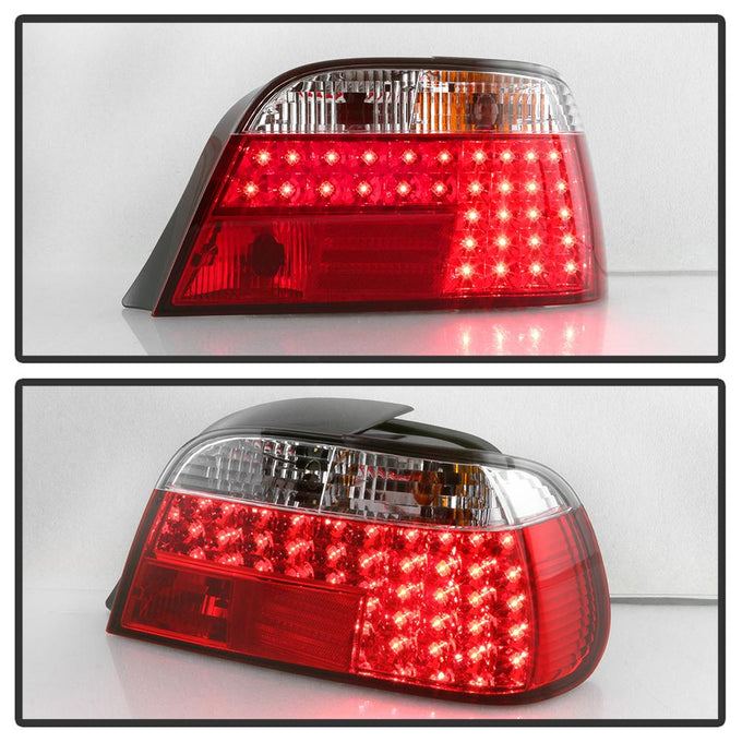 Red Clear LED Tail Lights <br>95,97-01 BMW 740i 95-01 BMW 740iL 750iL