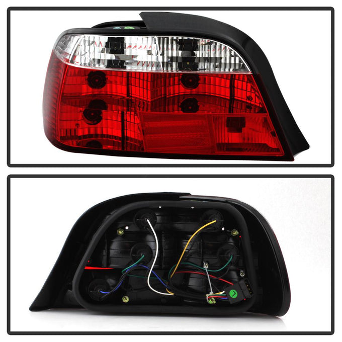 Red Clear Crystal Tail Lights <br>95,97-01 BMW 740i 95-01 BMW 740iL 750iL