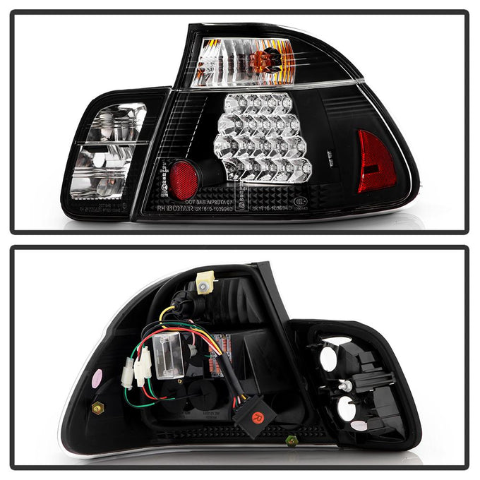 Black LED Tail Lights <br>99-01 BMW 3-Series