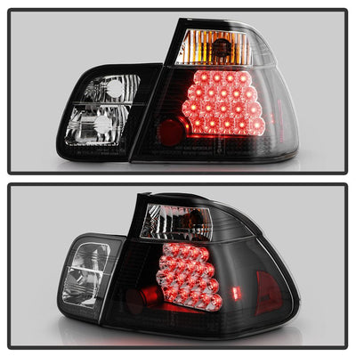 Black LED Tail Lights <br>99-01 BMW 3-Series
